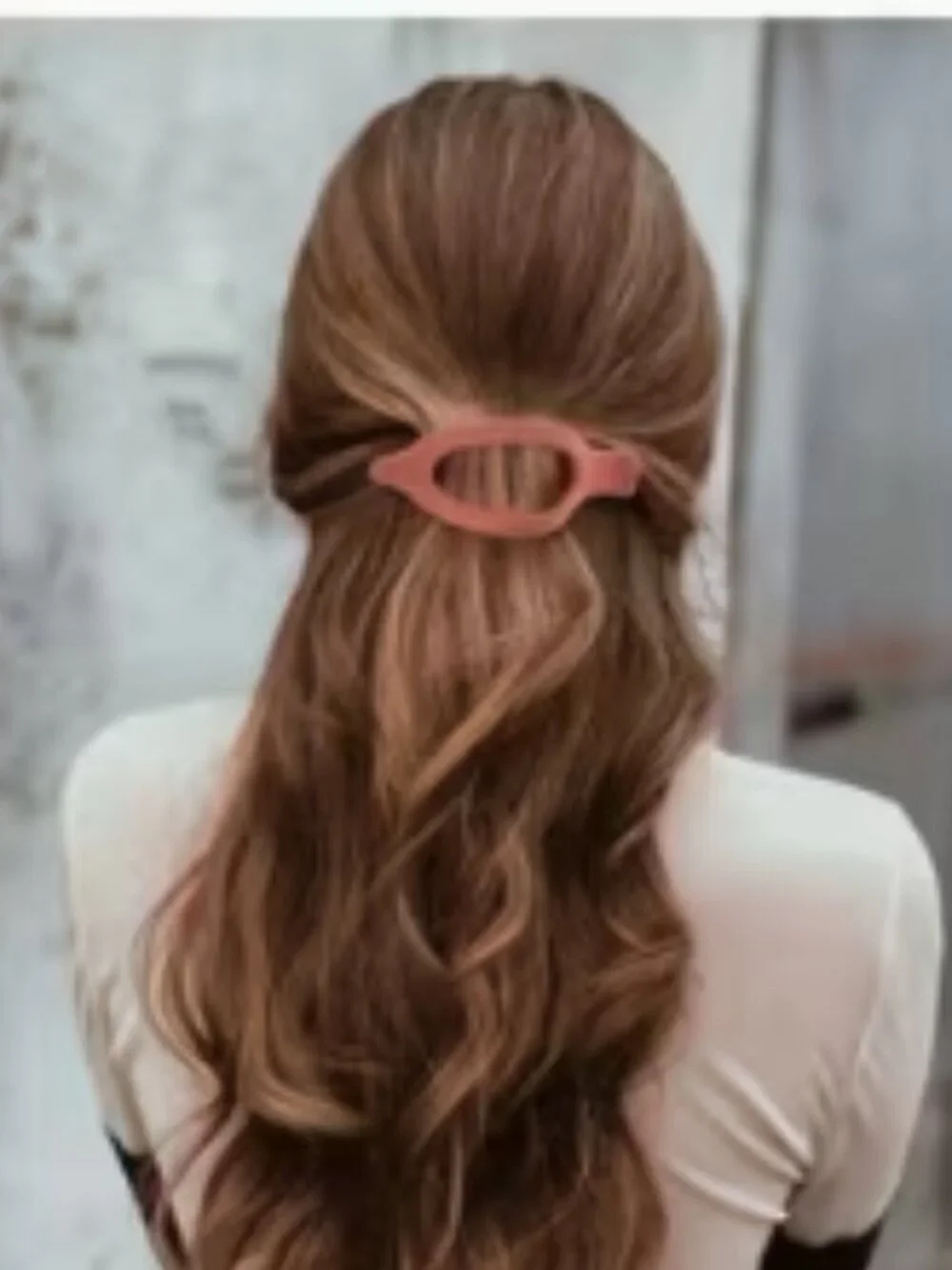 Tan Mauve Burgundy Hair Claw 4.75